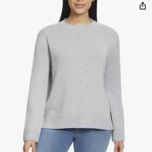 Ella Moss Women's Gray Cozy Knit Crew Neck Sweater Size Large